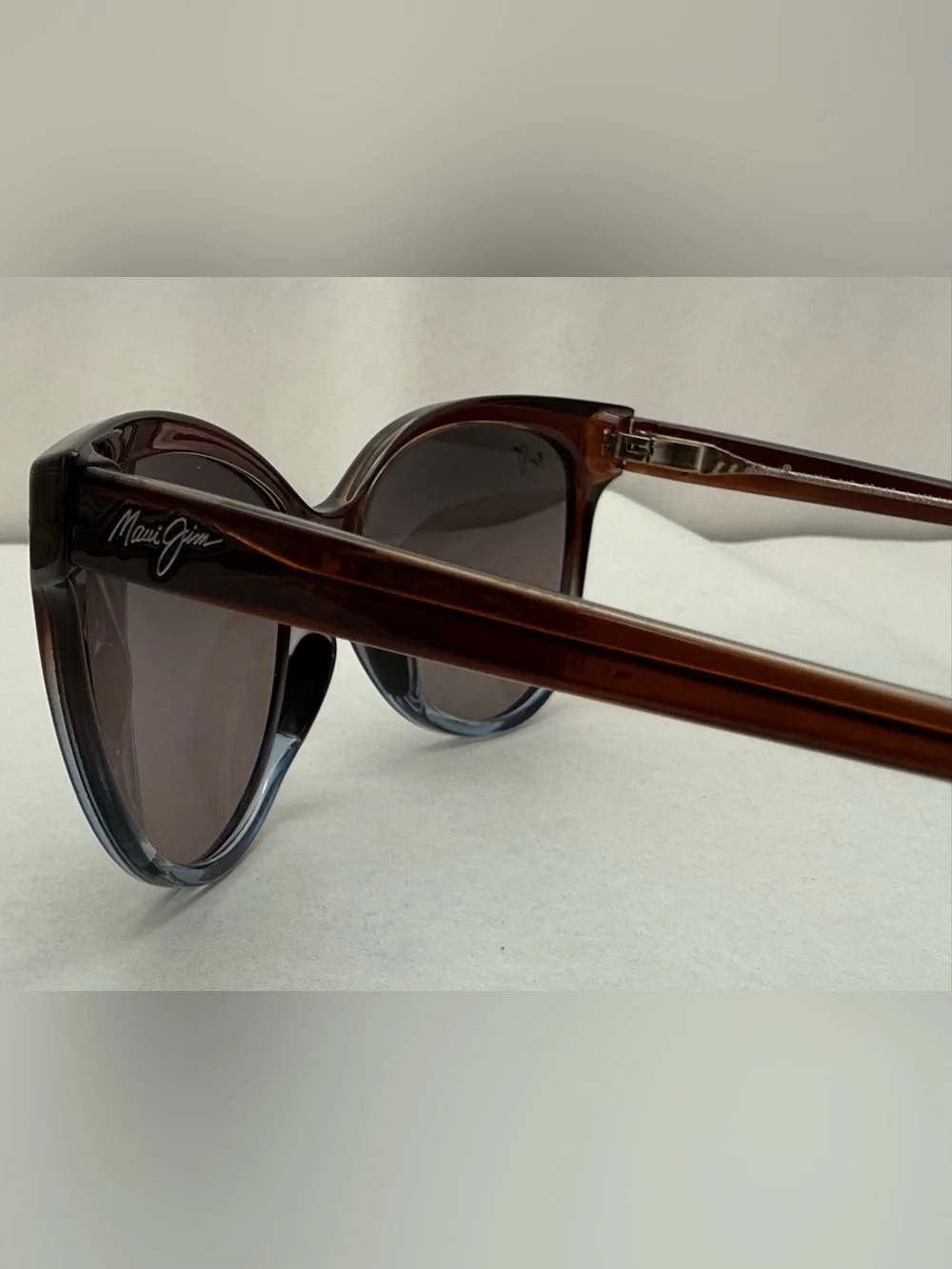 NEW - Maui Jim Olu Olu Brown & Blue Frame with Grey Polarized Lenses